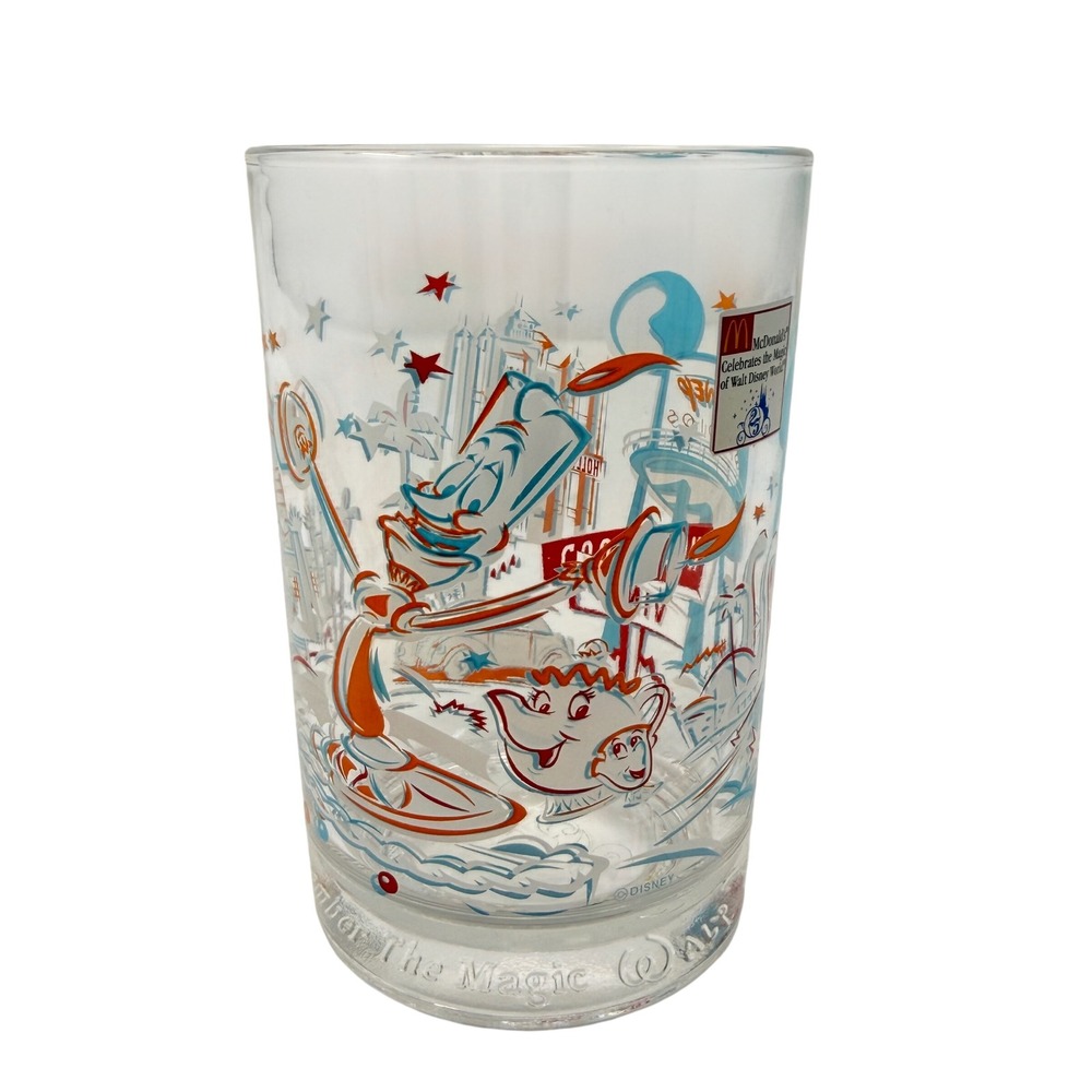 Vintage McDonald's Disney World 25th Anniversary Glass MGM Studios Lumiere 1996